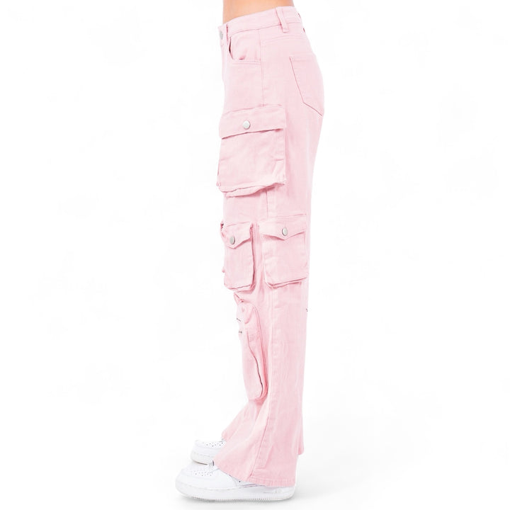 High Waist Wide Leg Pocket Pants-RJH30589 {{Pink looks like a Salmon}}
