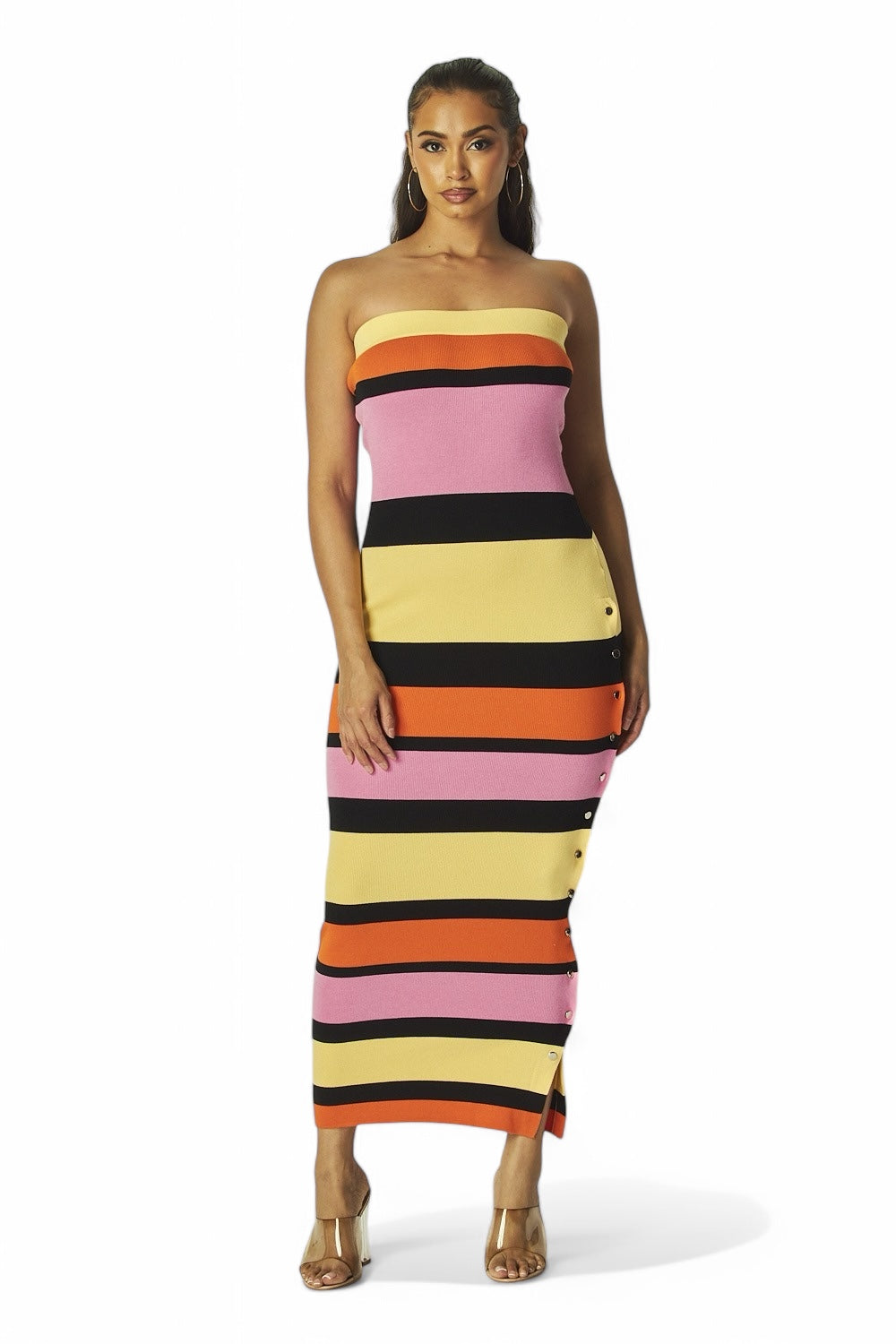 Striped Knit Maxi Dress