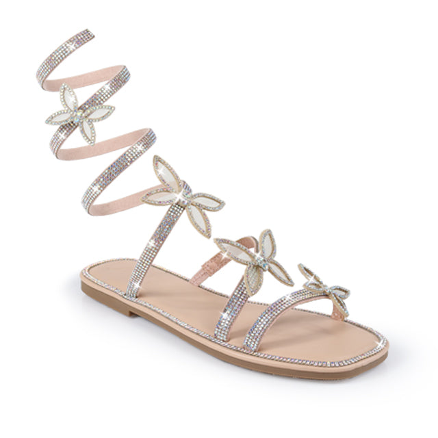 a women's sandal with bows on the side