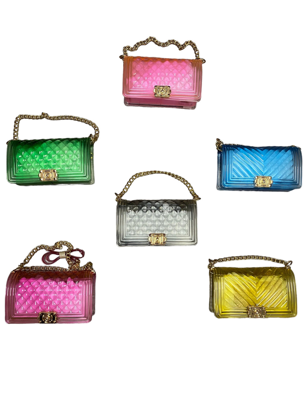 a set of four purses in different colors