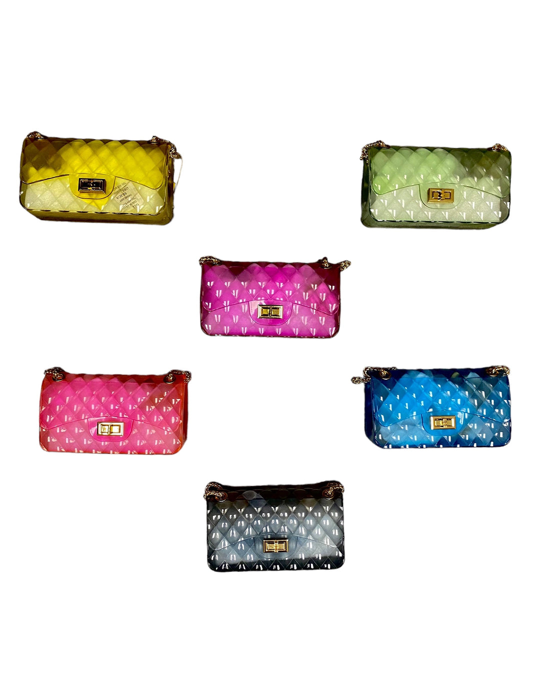 a set of four purses with different colors
