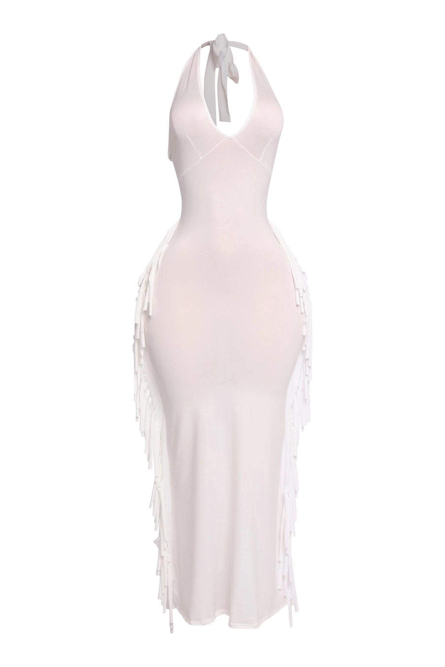Fringe Detailed Halter Dress | The House of Stylez L Fringe Detailed Halter Dress | The House of Stylez L