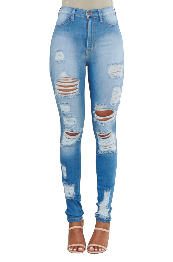 {MP1837} Distressed Skinny Jeans Vibrant
