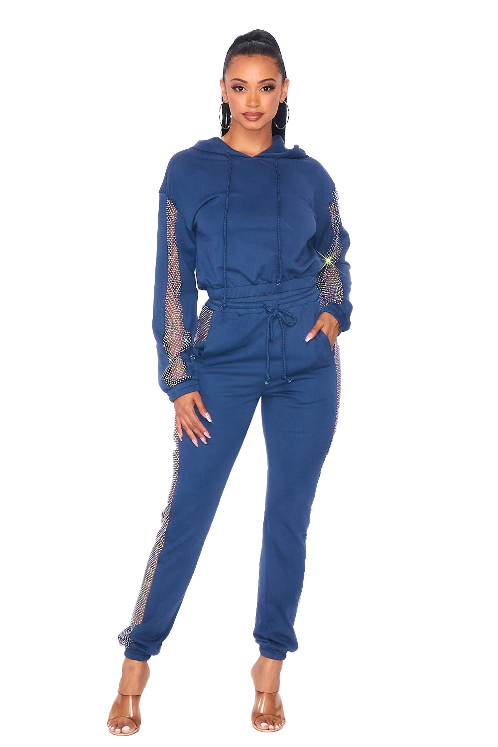 2 PC Bling Jogging Set - Blue Hot & Delicious