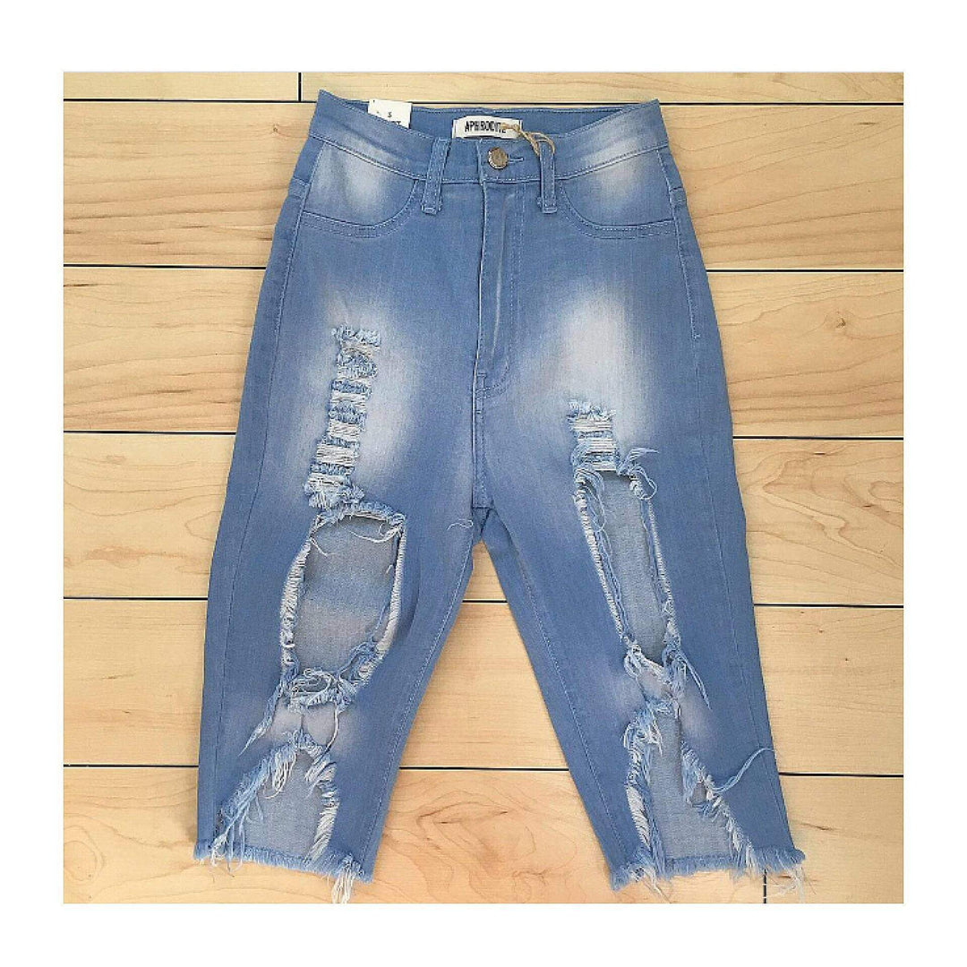 Distressed Bermuda Shorts The House of Stylez
