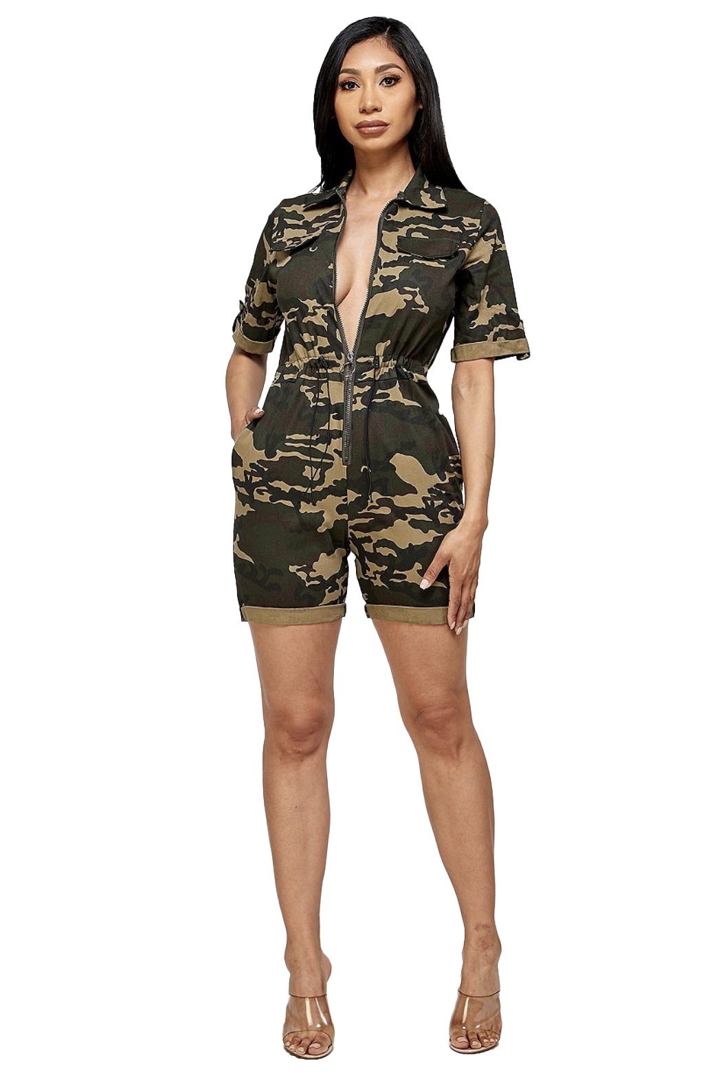 Camouflage romper shorts sales