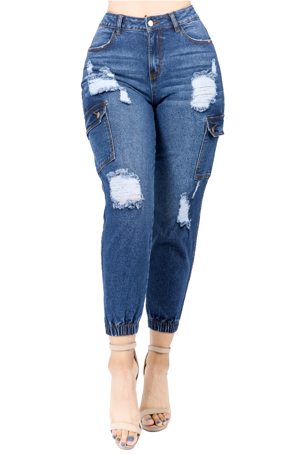 Distressed Cargo Joggers 26