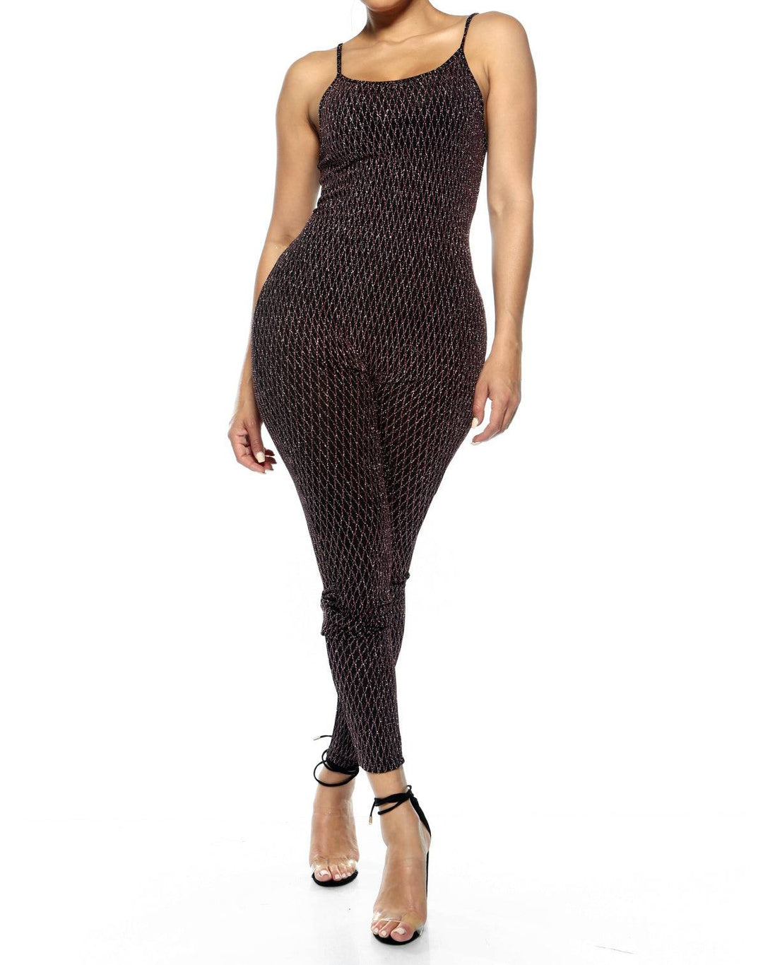 Glitter Spagetti Strap Jumper - Pink The House of Stylez