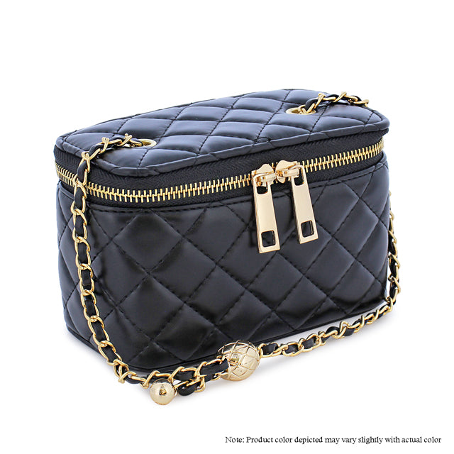 Quilted Shoulder Bag - Black Liliana
