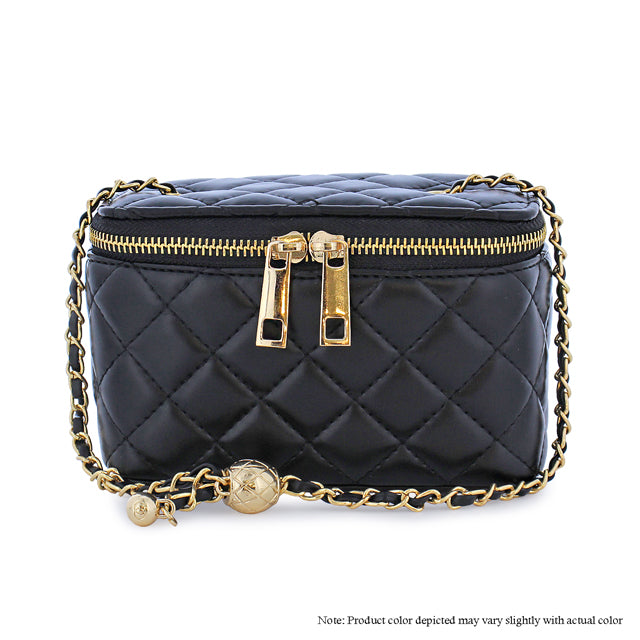 Quilted Shoulder Bag - Black Liliana