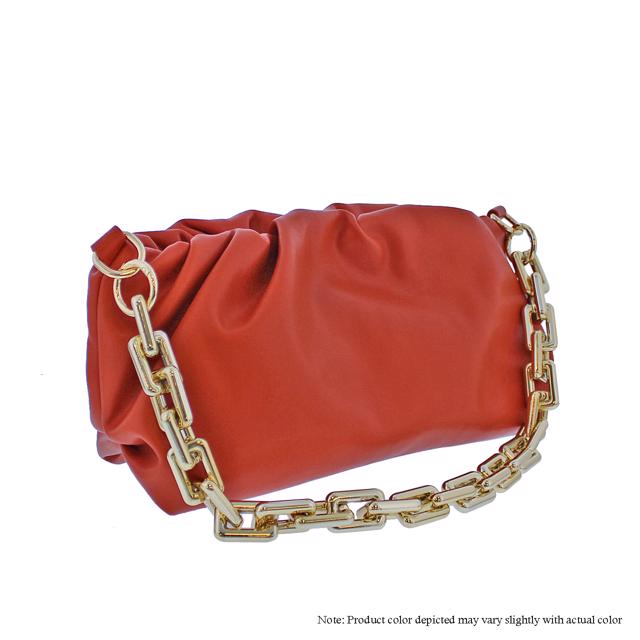 Scrunchy Chain Bag - Orange Liliana
