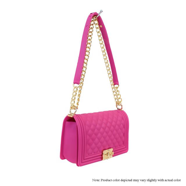 Jelly {Silicone} Shoulder Bag - Fuchsia Liliana