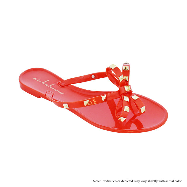 Shops bow studded sandals