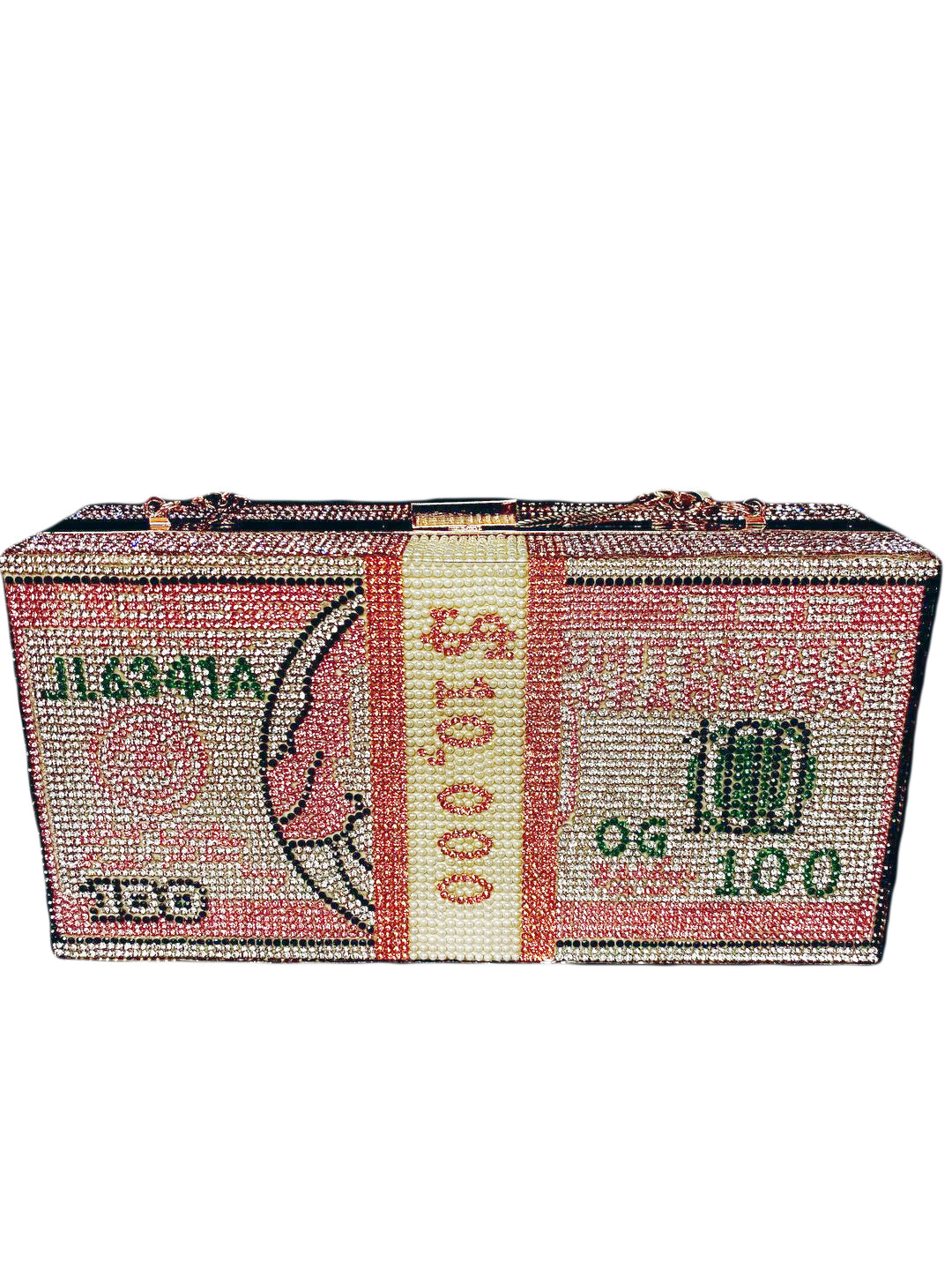 Bling Money Bag Clutch/Crossbody -Pink Liliana