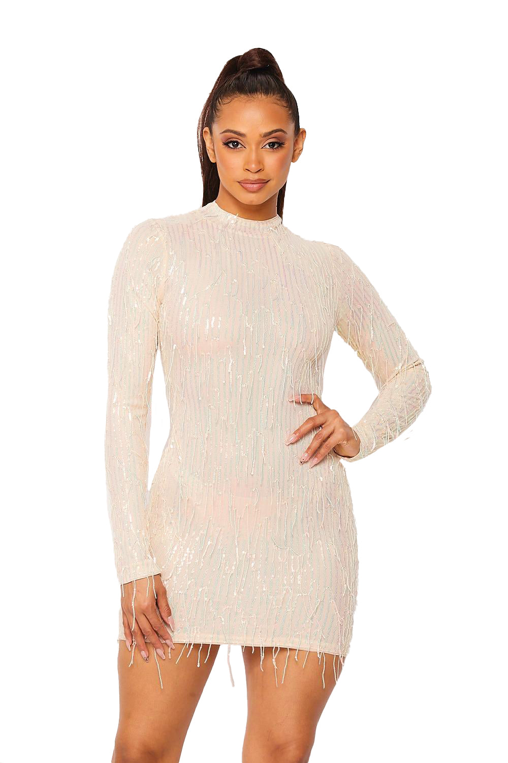long sleeve mini slip dress Charming Long Sleeve Mini Dress | Forest | Womens
