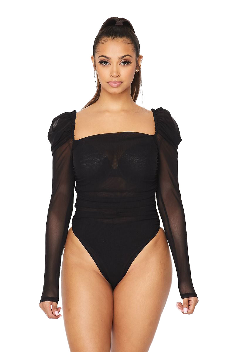 Long Sleeve See Thru Bodysuit Hot & Delicious