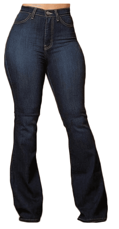 Wide Leg Denim Jeans (33" inseam) - Dark Vibrant