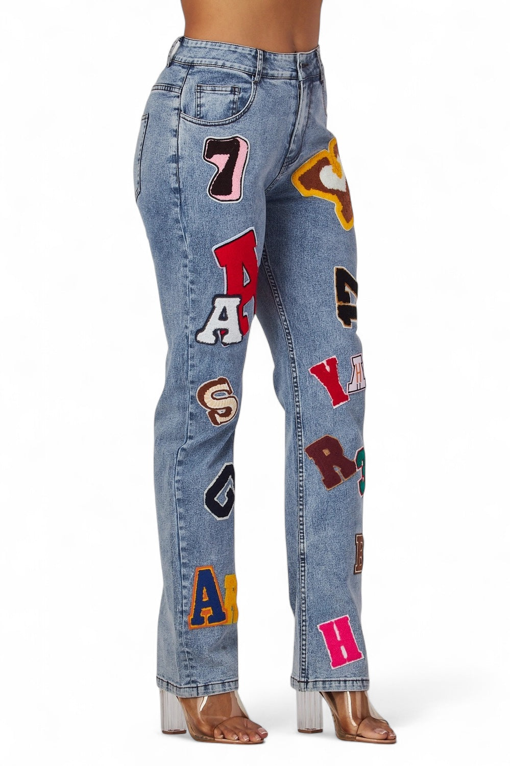 Emmiebree Patch Denim Jean Pants