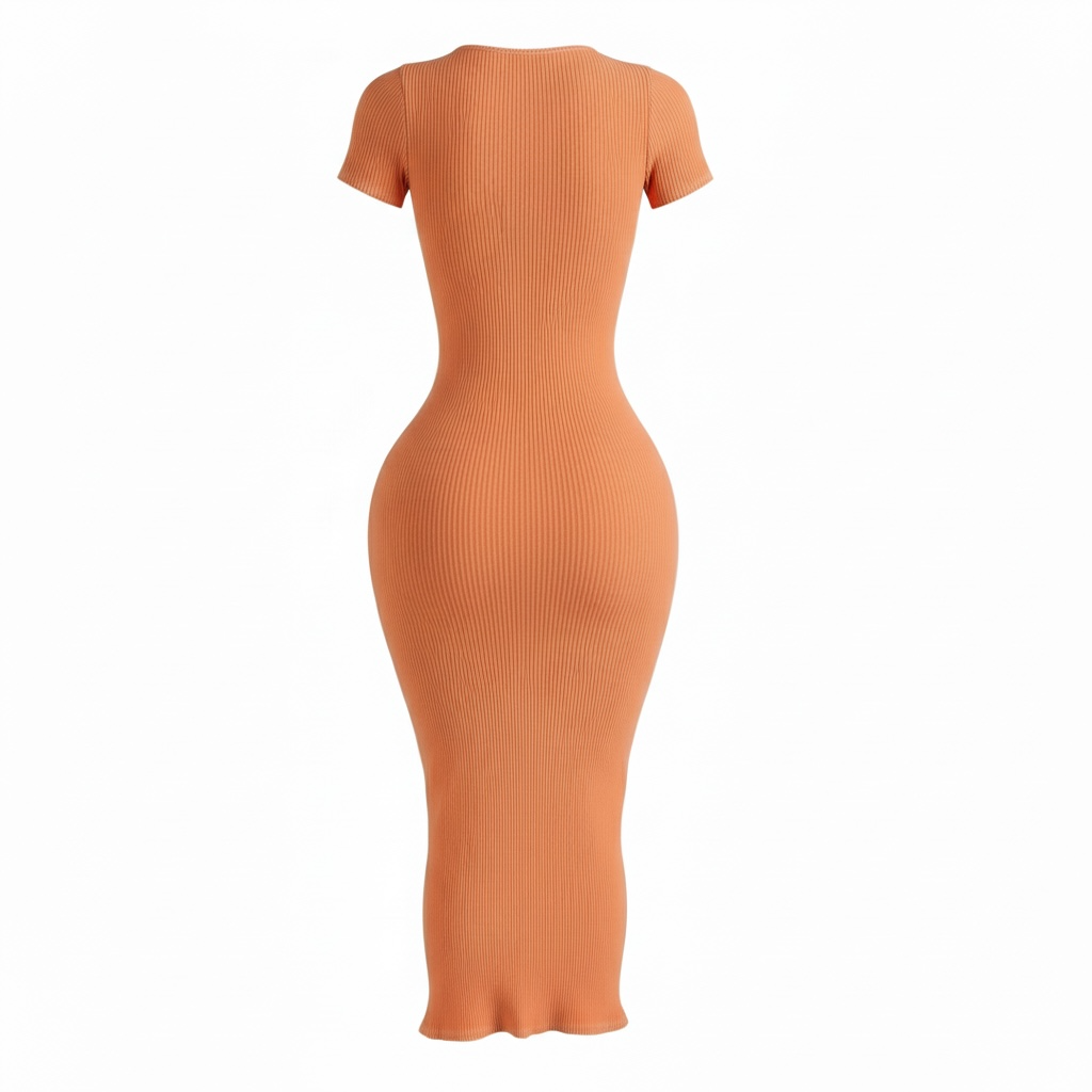 Mineral Wash Front Twist Cut-Out Slit Maxi Dress