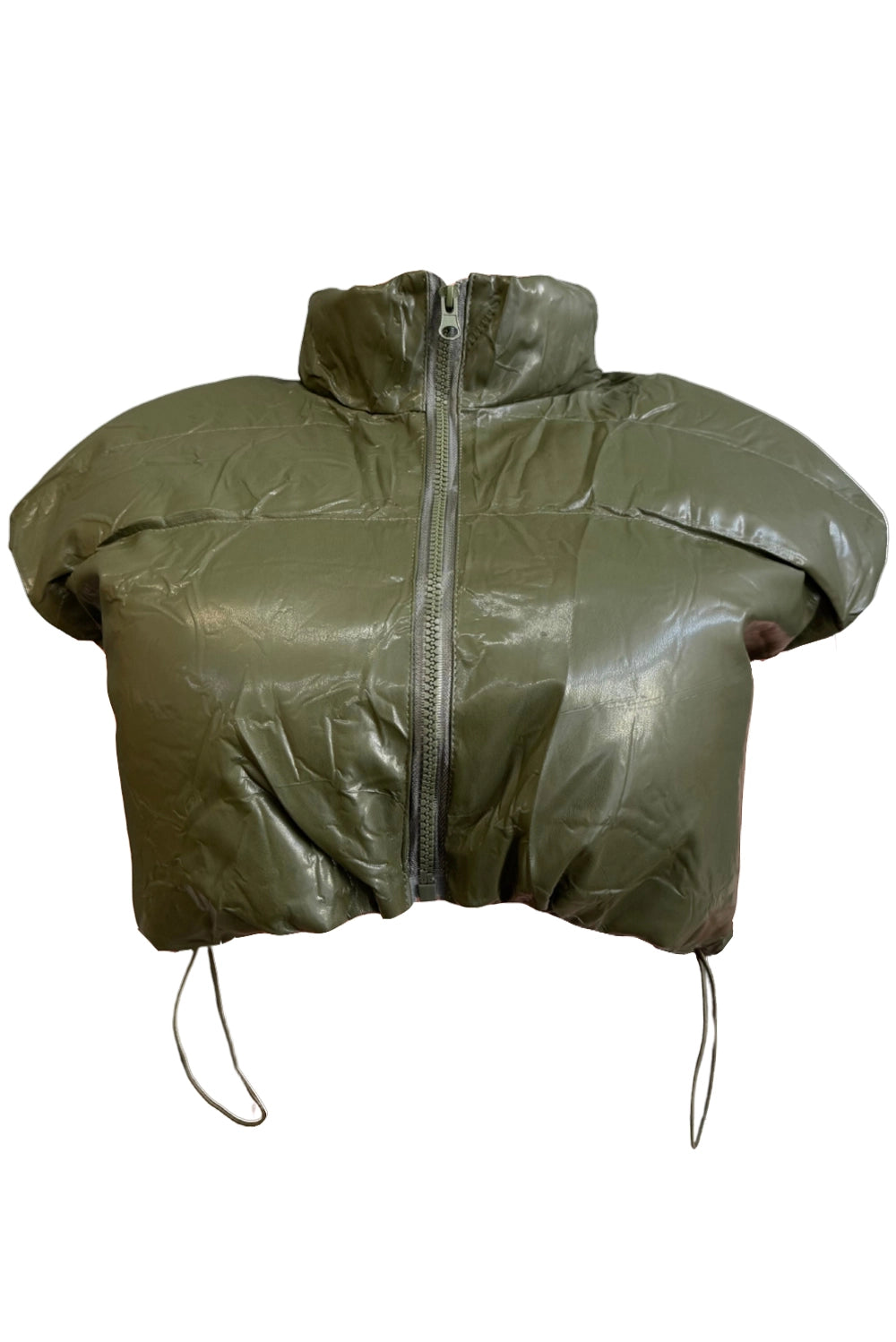 Vegan Leather Puffer Vest