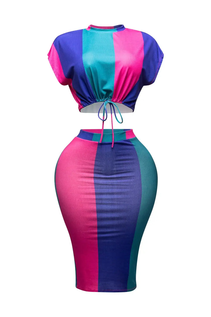Crop Top & Midi Skirt Set