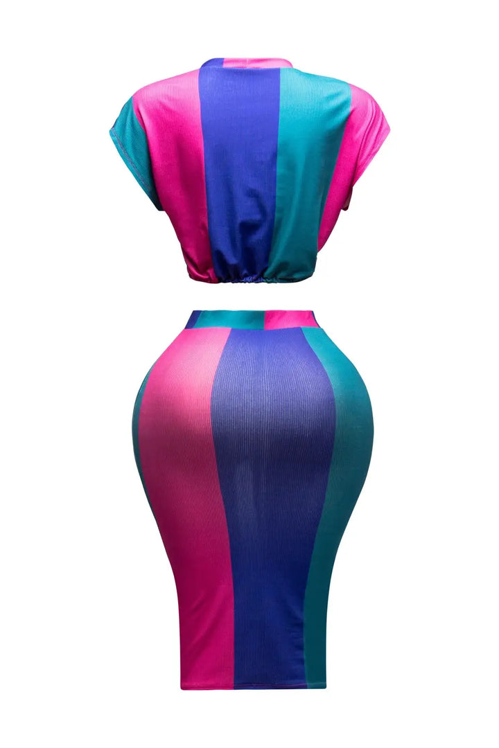 Crop Top & Midi Skirt Set