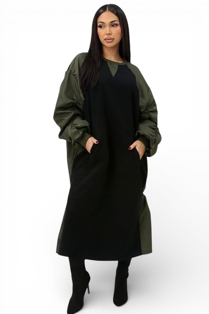 Contrast Oversize Dress