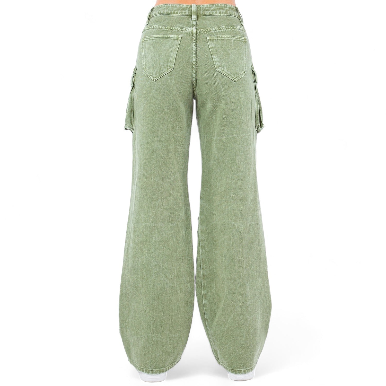 【NOT4NERD】Dirty Wash Multi Cargo Denim Pants ★3色 Dyfzdhu Mens Wide Leg Jeans Solid Color Low Rise Distressed