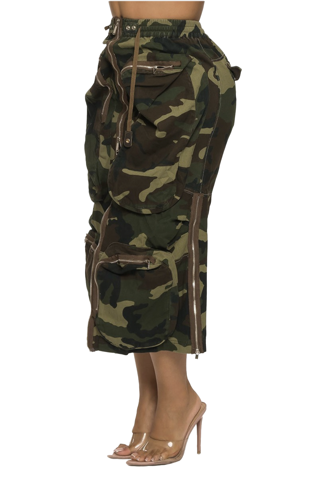 Camouflage Cargo Skirt **NO STRETCH**