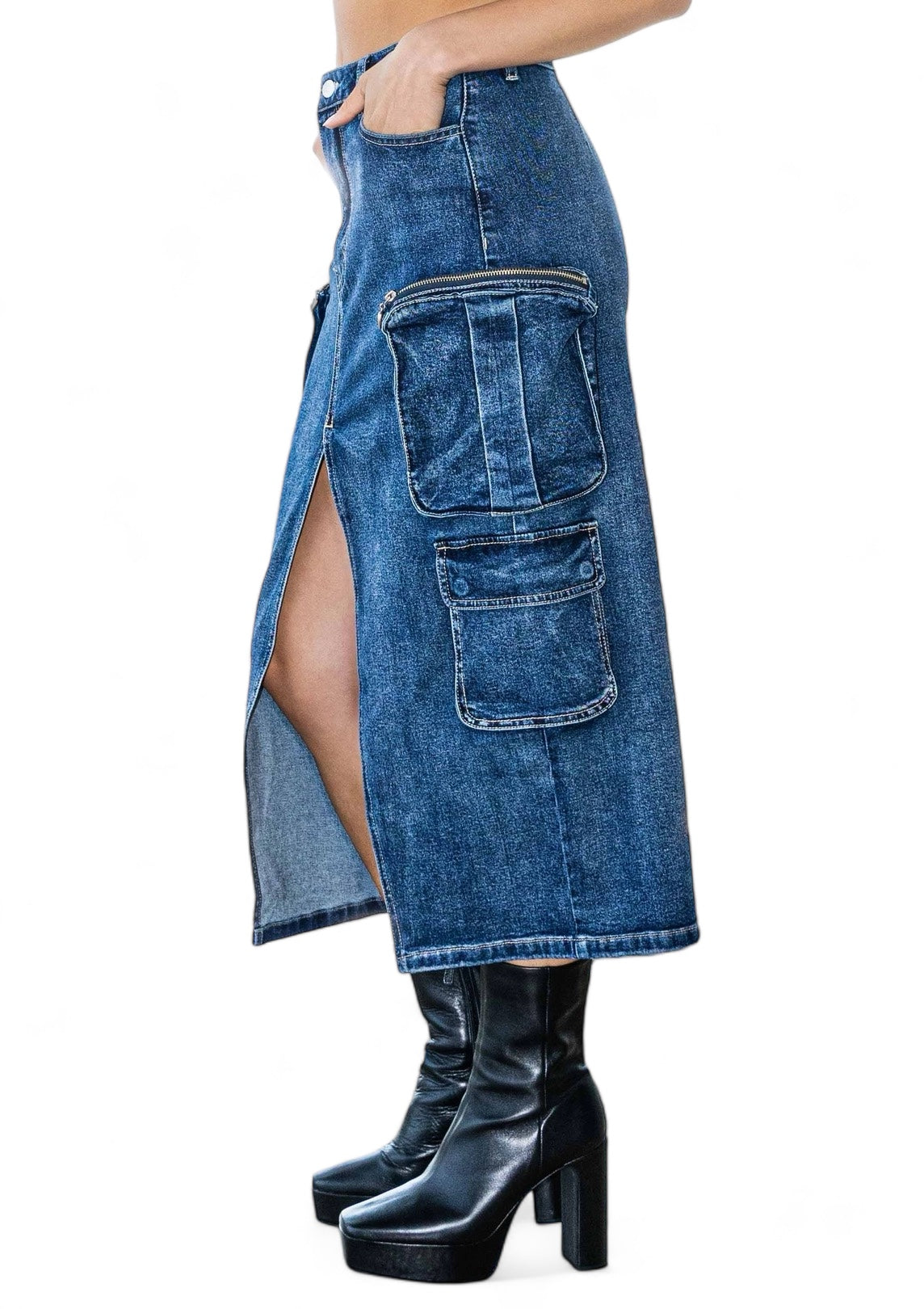 【WONDER WONDER】Boto Cargo Pocket Slit Long Skirt Botto cargo pocket slit long skirt - WONDER WONDER | 60