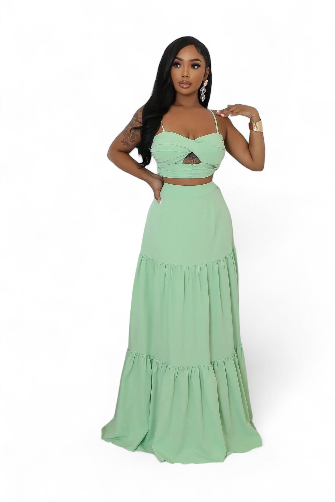 Two Piece Maxi Skirt Set | The House of Stylez Boutique