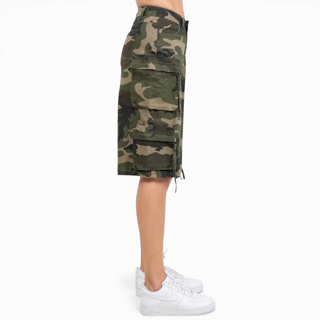 Camouflage Multi Pockets Cargo Jorts