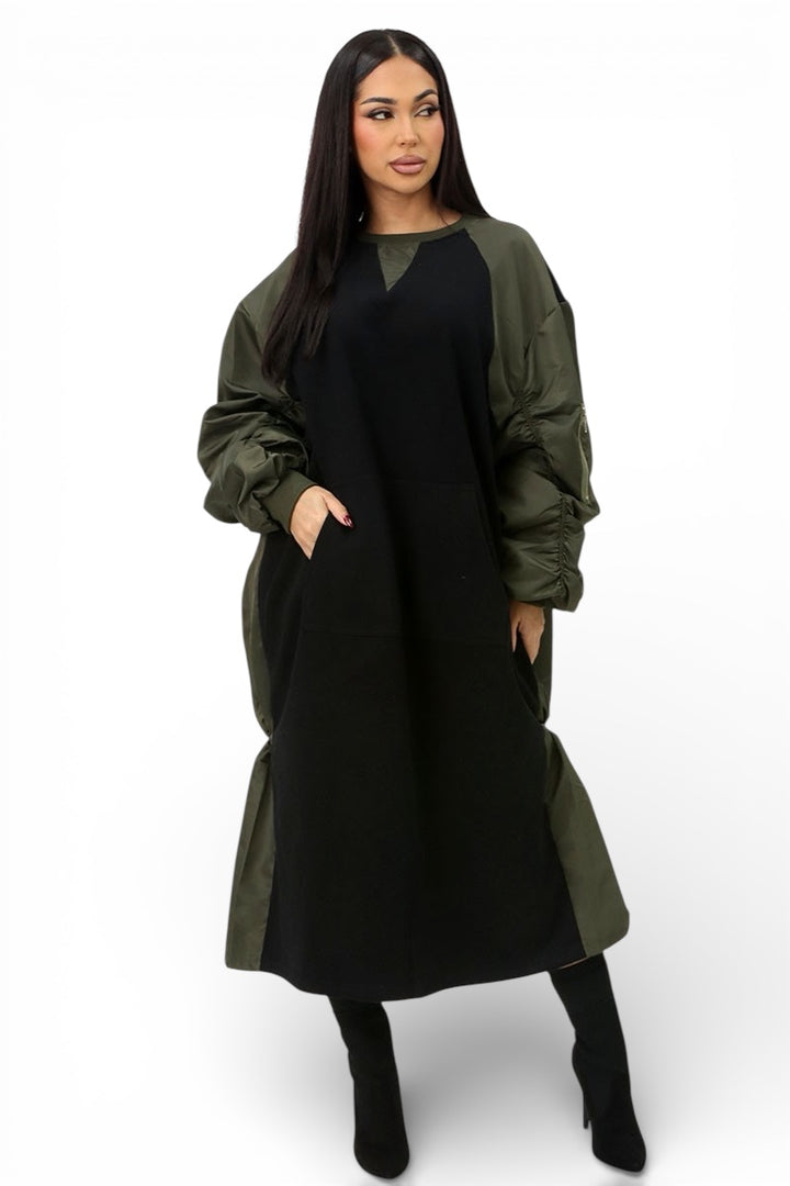 Contrast Oversize Dress