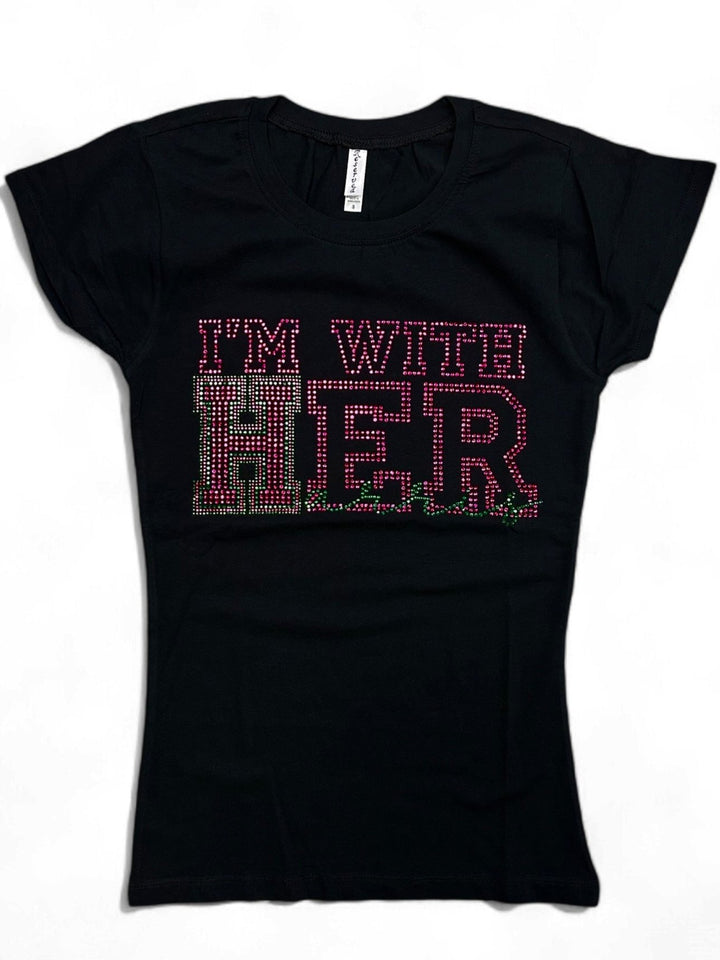 I'm With Her Women's Bling Tee