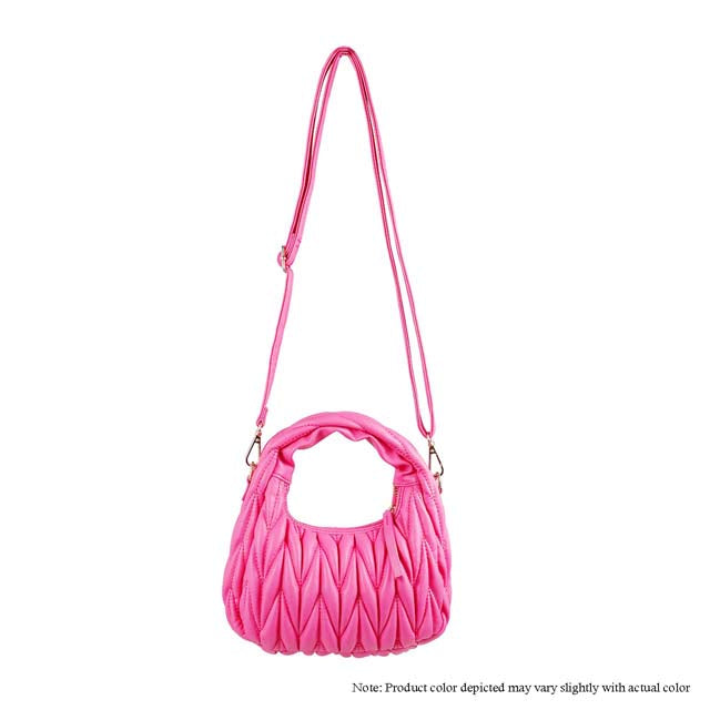 a pink handbag is shown on a white background