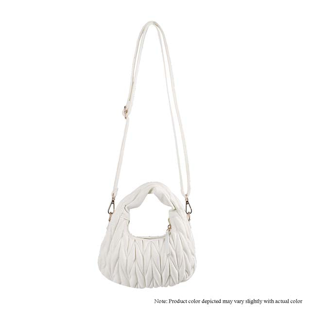 a white purse with a white strap
