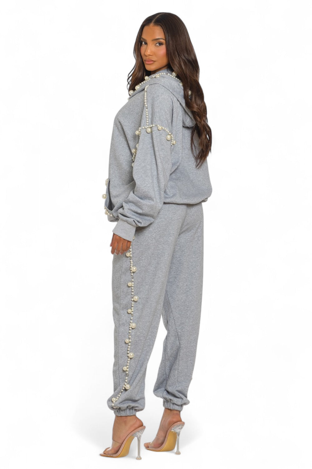 Pearl Embellished Jogger Set