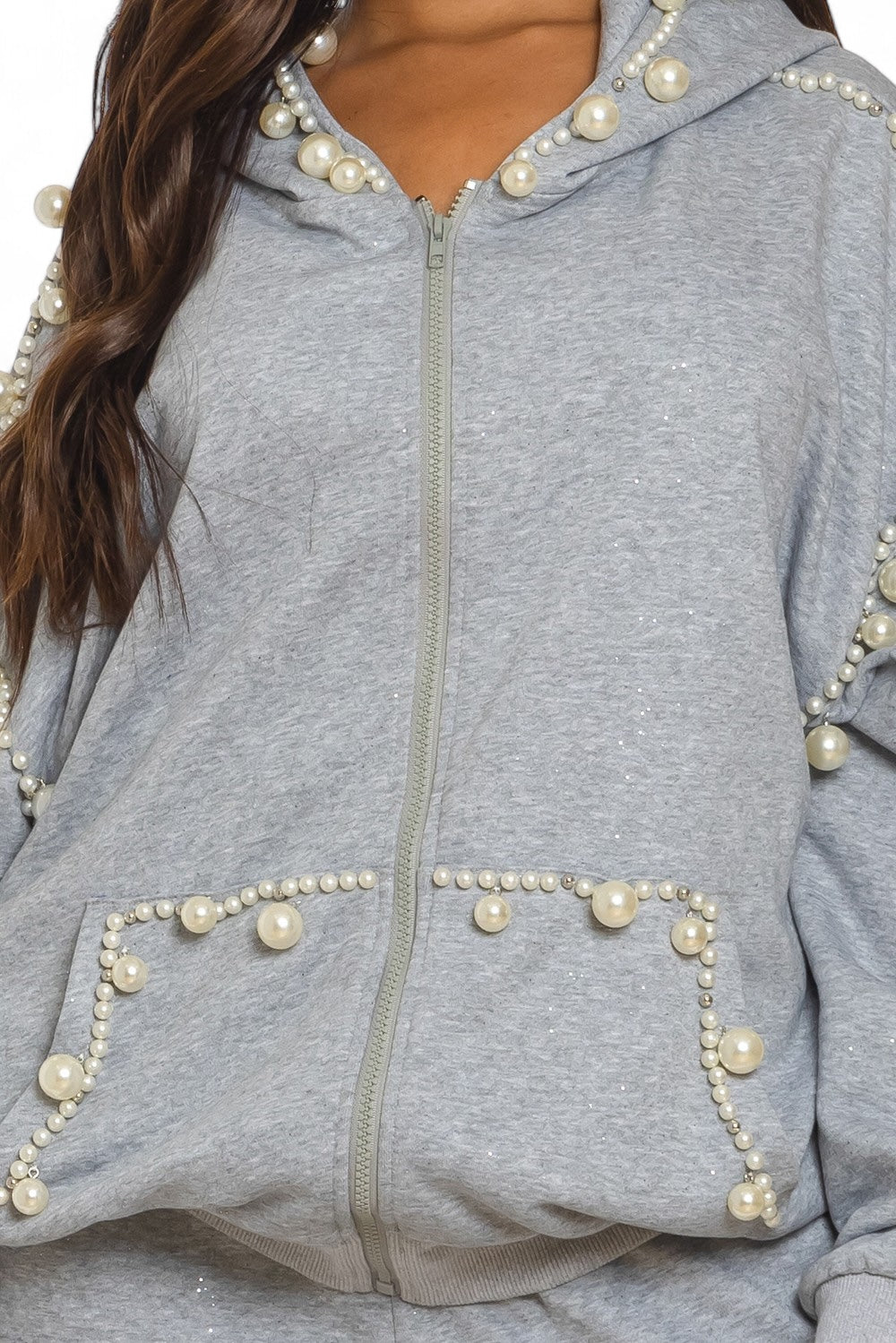 Pearl Embellished Jogger Set