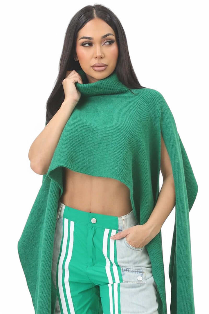 Turtleneck Cropped Cape