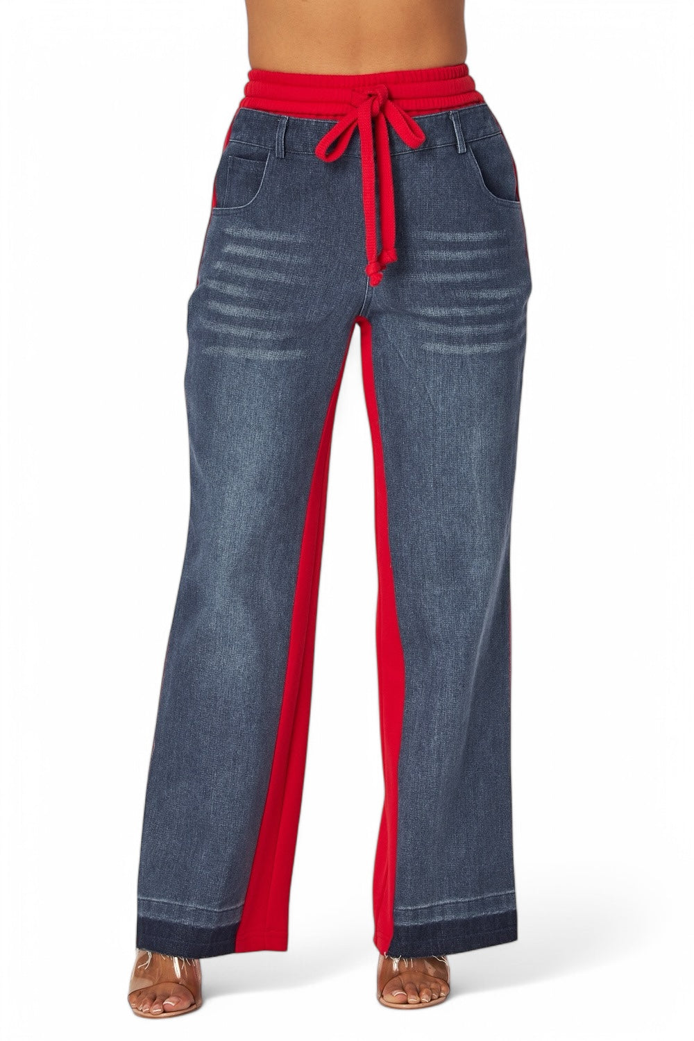 April Straight Leg Denim Jean Sweatpants