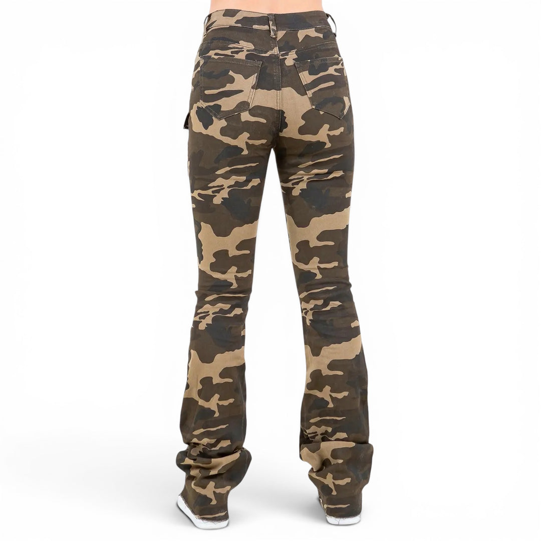 Distressed Patchwork Stacked Pants