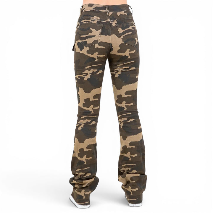 Distressed Patchwork Stacked Pants