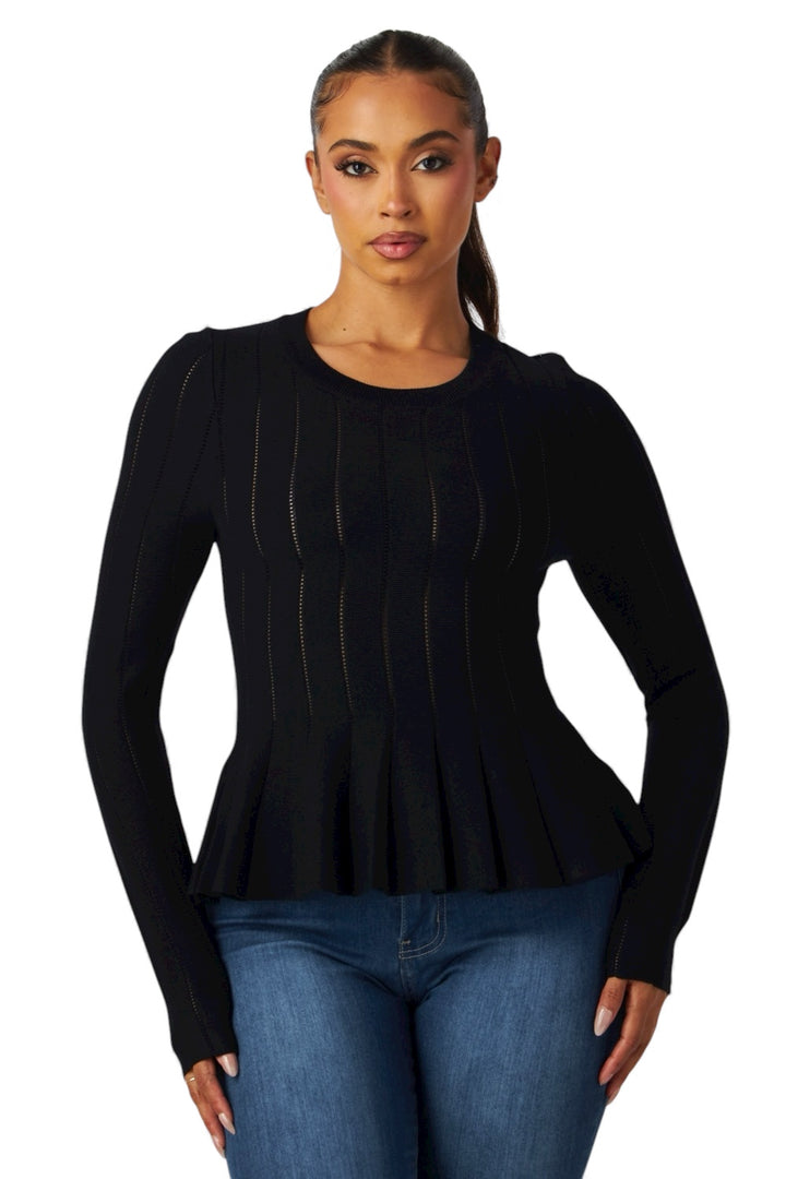 Norelle Peplum Knit Top