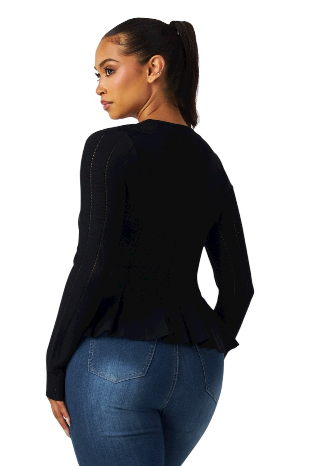 Norelle Peplum Knit Top