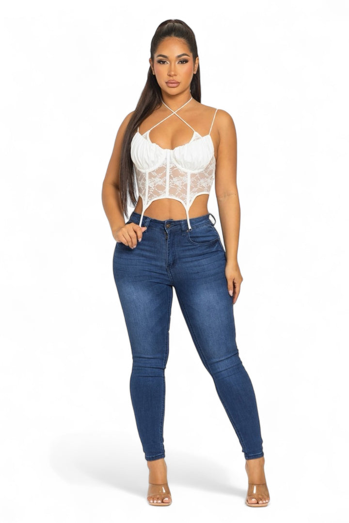 Convertible Lace  Cami Top