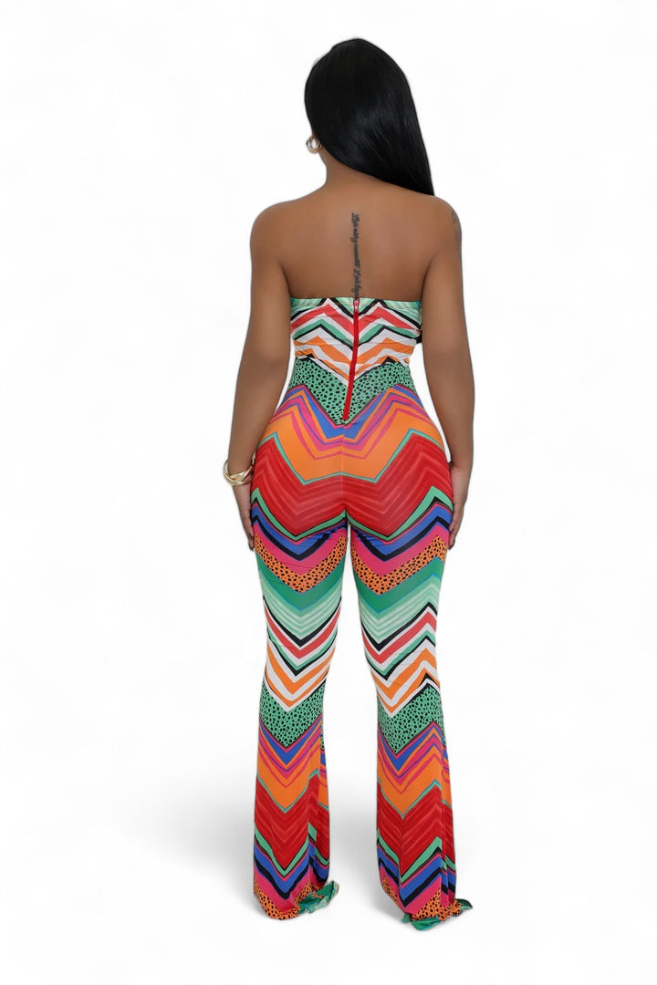 Multicolor Sweetheart Jumpsuit