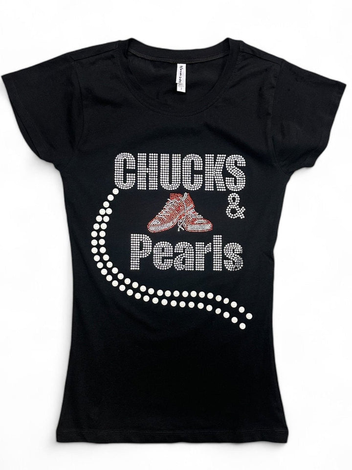 CHUCKS & Pearls Bling Tee