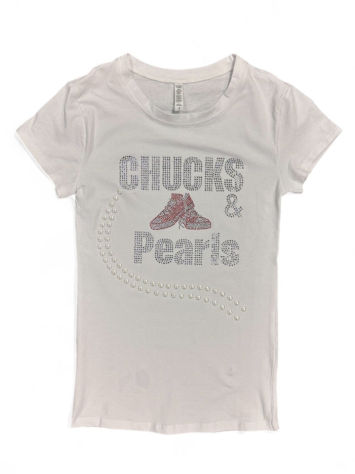 CHUCKS & Pearls Bling Tee