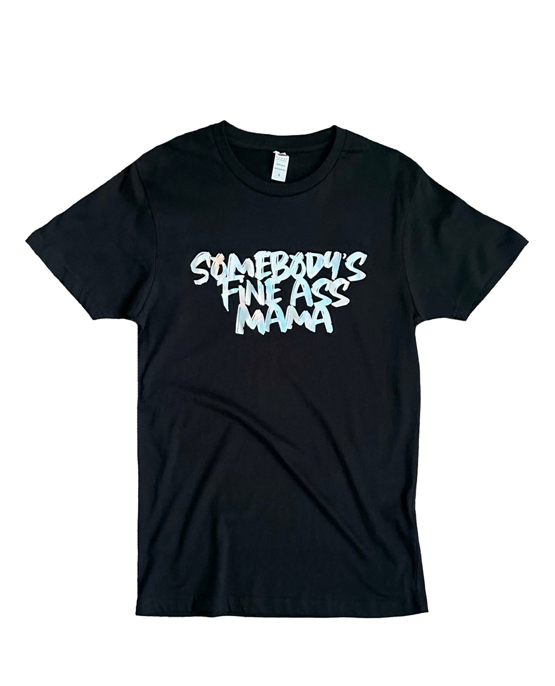 a black t - shirt with some writing on it