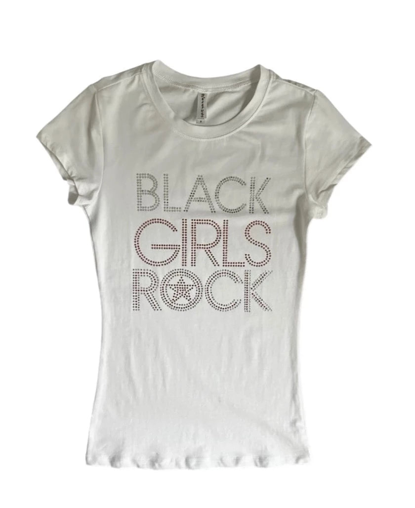 Black Girls Rock Tee - Pink Stones